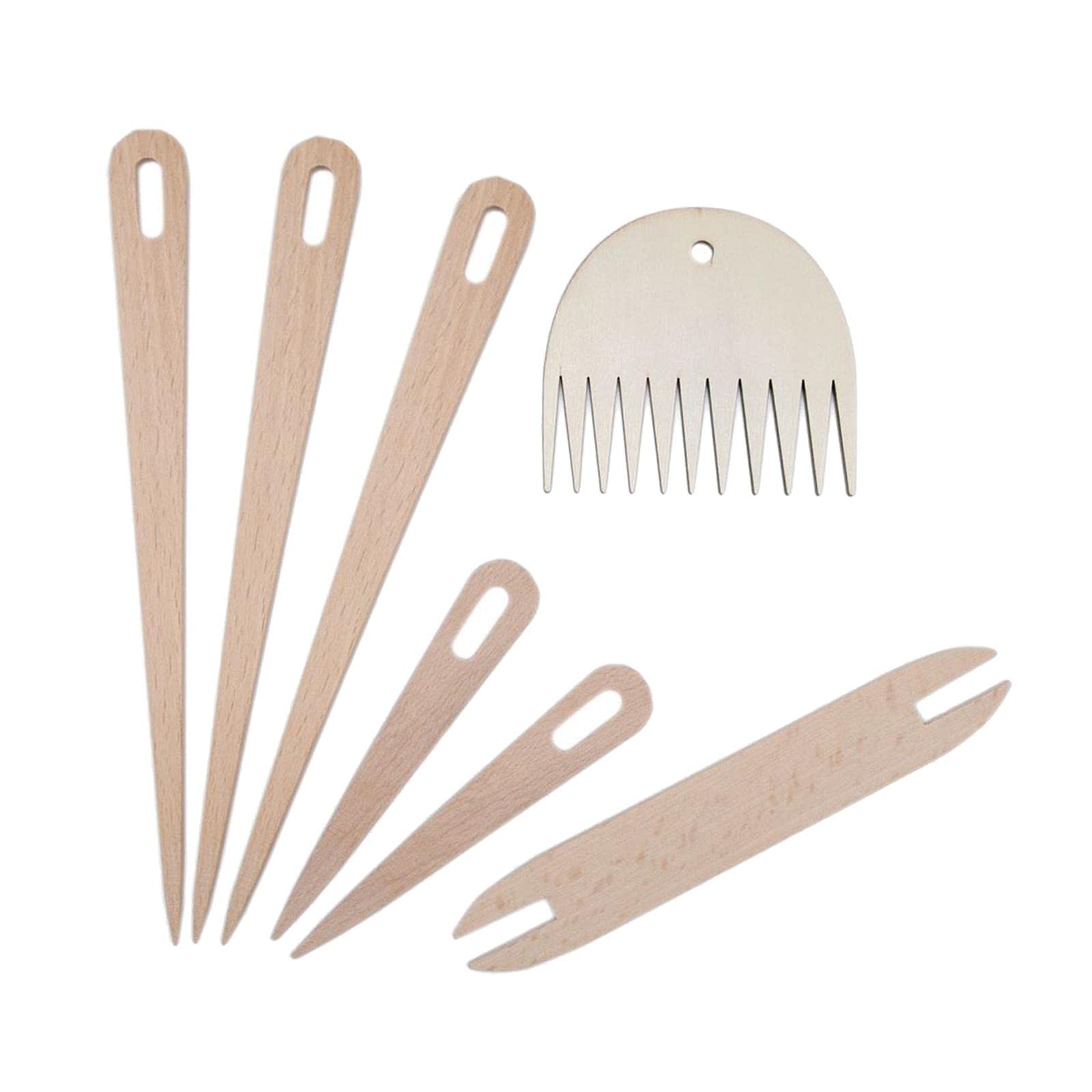 CALANDIS™ Wooden Weaving Loom Sticks 7Pcs Wood Weaving Crochet Needle for Tapestry 2 | Crochet Hooks | Crocheting & Knitting | Needlecrafts & Yarn-image-43