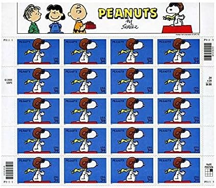 Snoopy Peanuts Hoja de Twenty 34 Cent Stamps Scott 3507 By USPS disponible en Yaxa Venezuela