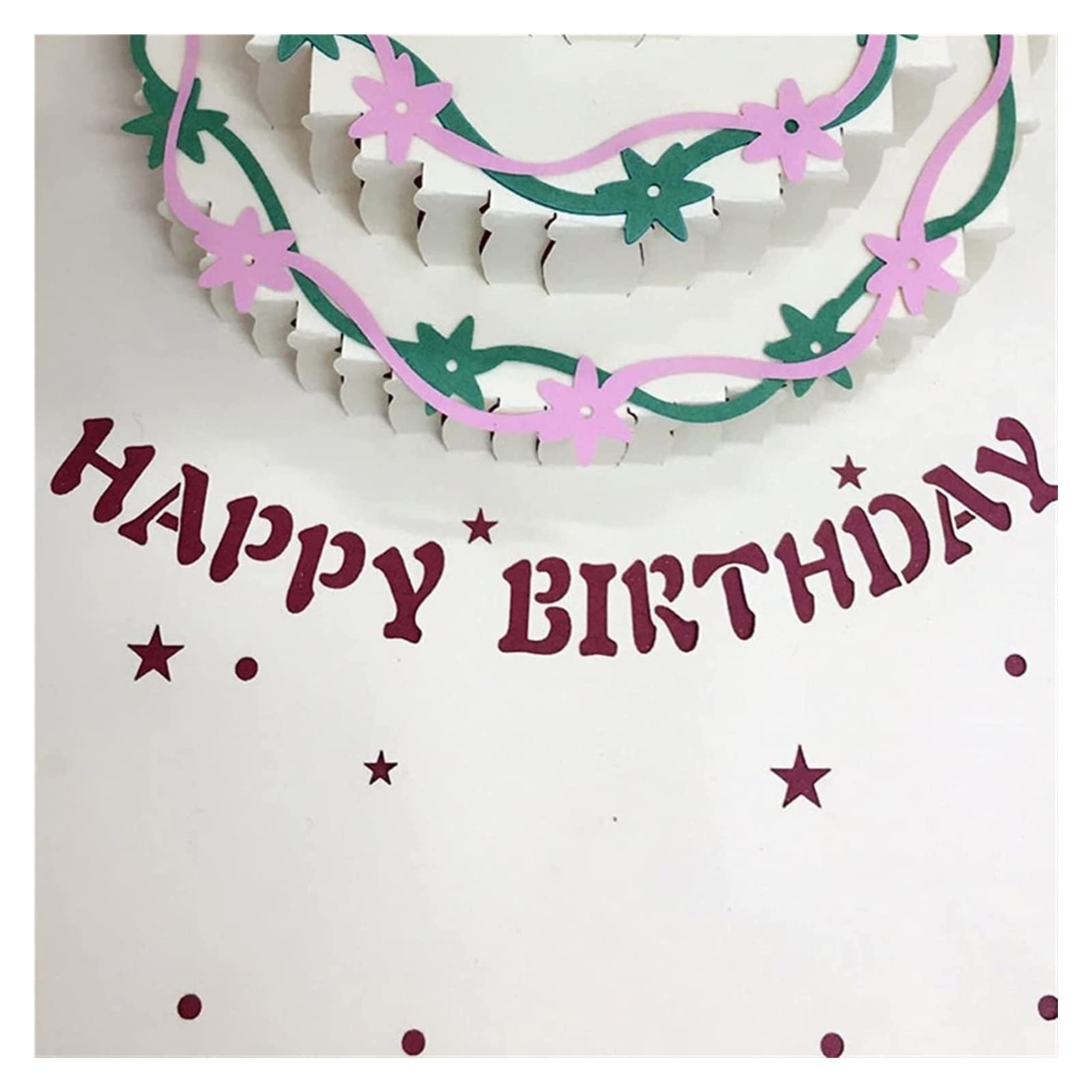 Paper Pop Up Cards,Birthday Greeting Card,Valentine Gift Card, Birthday Gift Cake Card Pop Up 3D With Envelope Greeting Cards Postcard Invitation Handcrafted Origami Wishes Cards Thank You Cards (Co