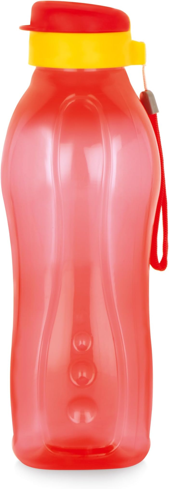 Drinkware Gym 1.5-Liter BPA-Free Water Bottle with Leak-Proof Flip-Top Cap, Nylon Strap and Stylish Red Color for Daily Hydration
