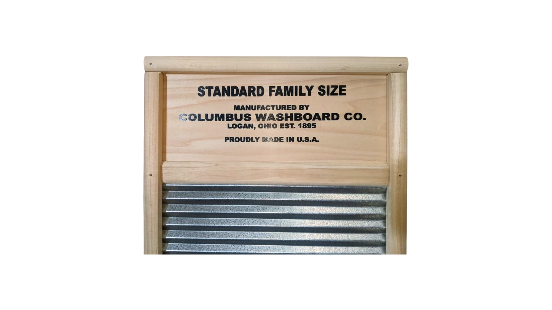 Columbus Washboard Family Size Washboard, Pack of 1, Silver