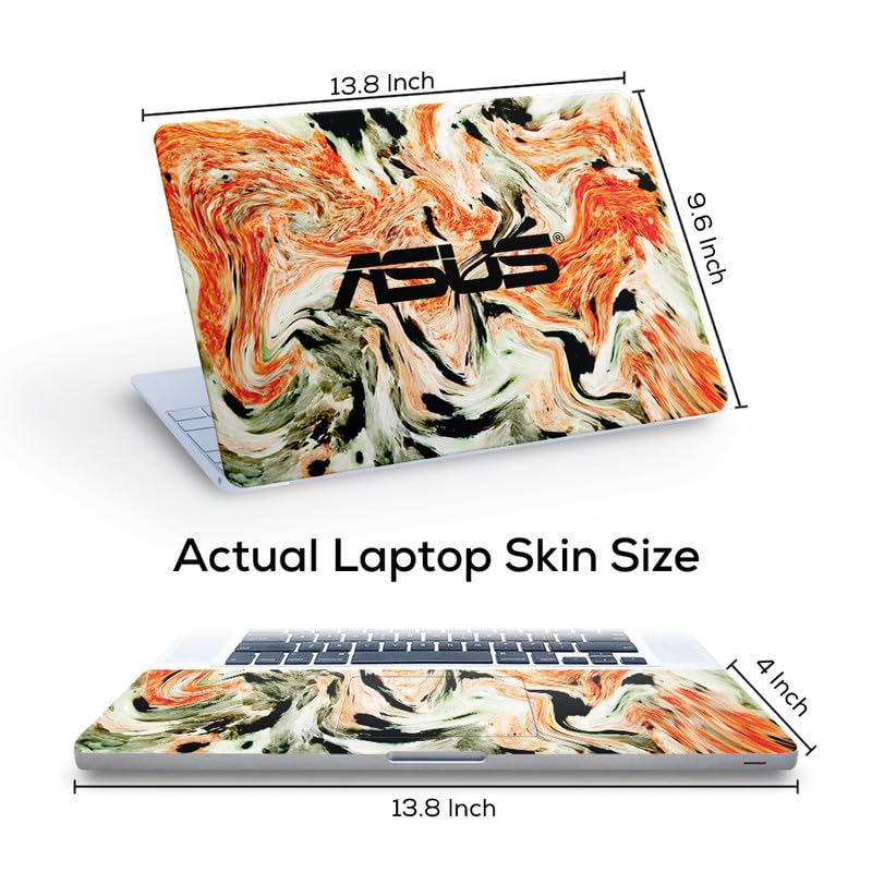 Image of Galaxsia Marble D3 Full Vinyl Laptop Skin /Sticker /Cover for 14 Inches Laptops Laminated-Removable-HD Quality Compatible for Hp-Dell-Sony-Lenovo-Asus etc.(13.8x9.6 Inches)