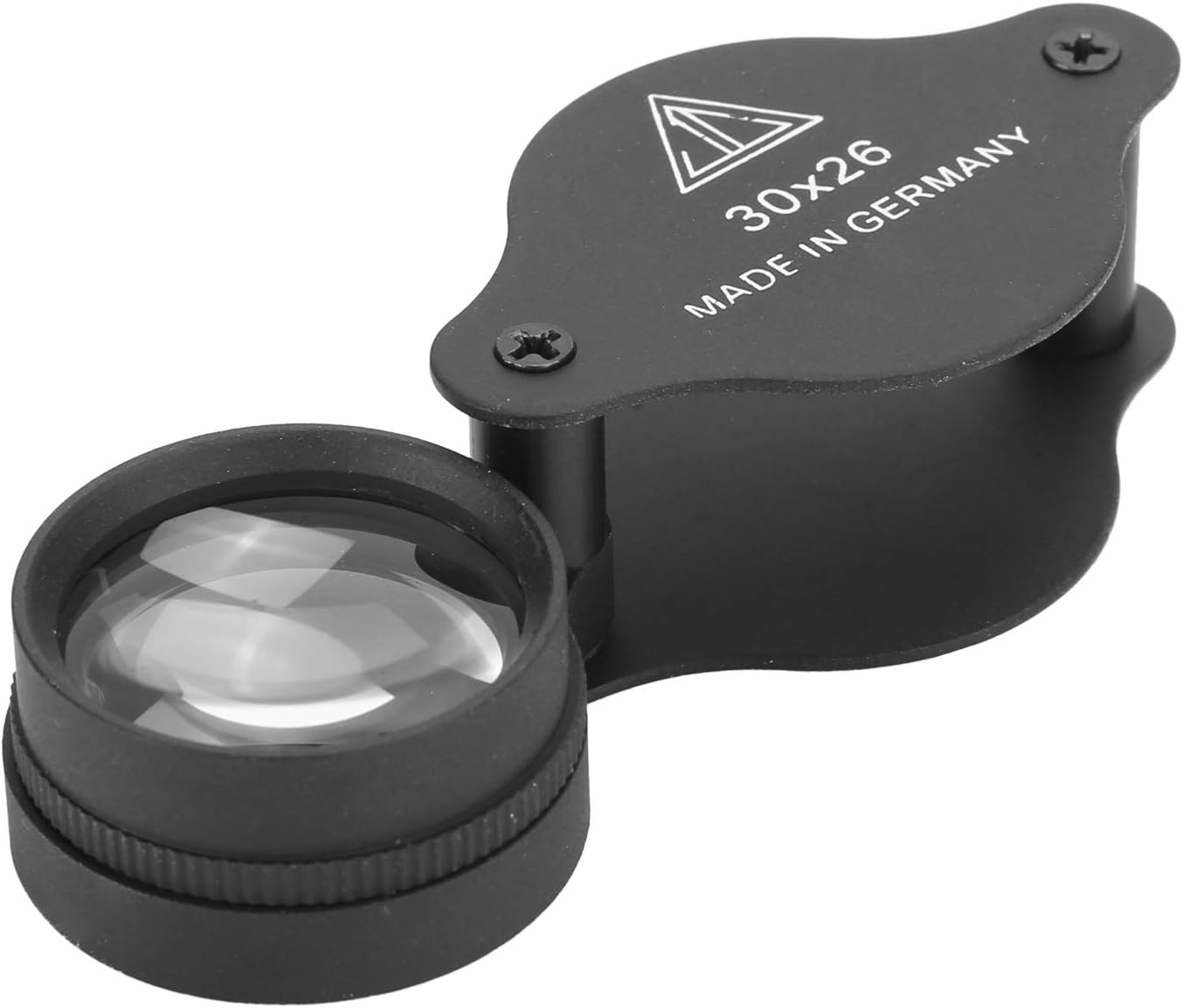 30X 60X Illuminated Jewelers Loupe Magnifier with 30X Glass Jeweler Loupe Loop Eye Magnifier, Metal Construction Optical Glass for Jewelry and Antique Inspection, Black