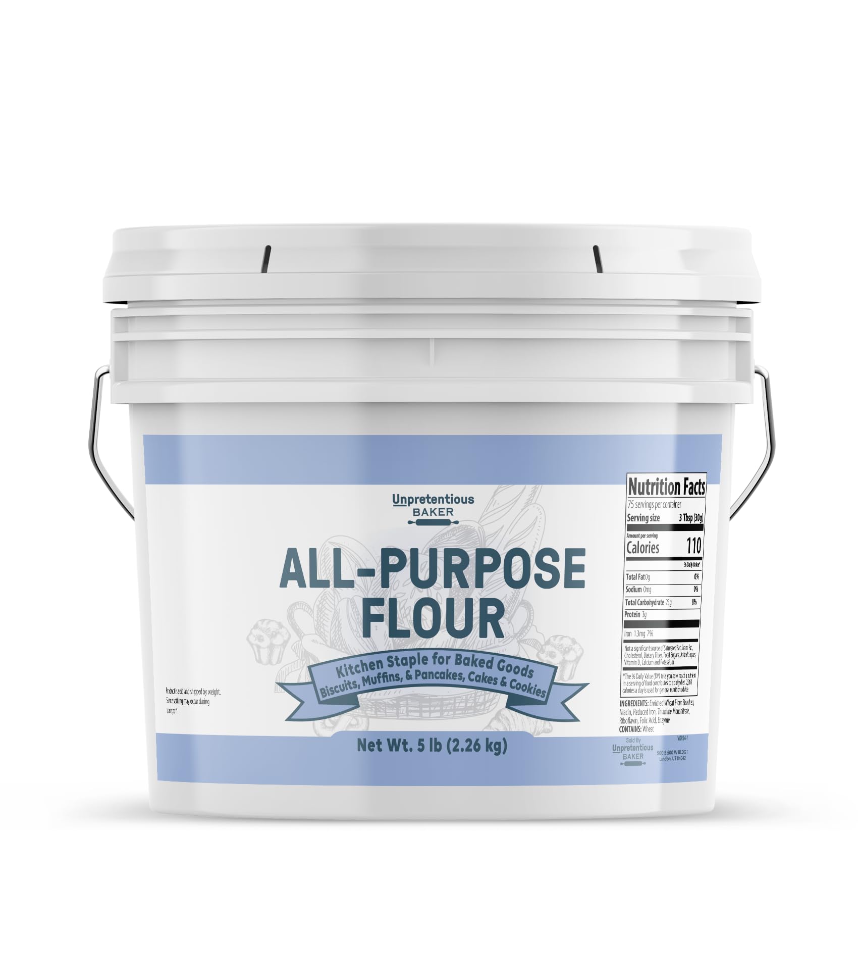 Unpretentious All-Purpose Flour (1 Gallon), Baking, Thickening