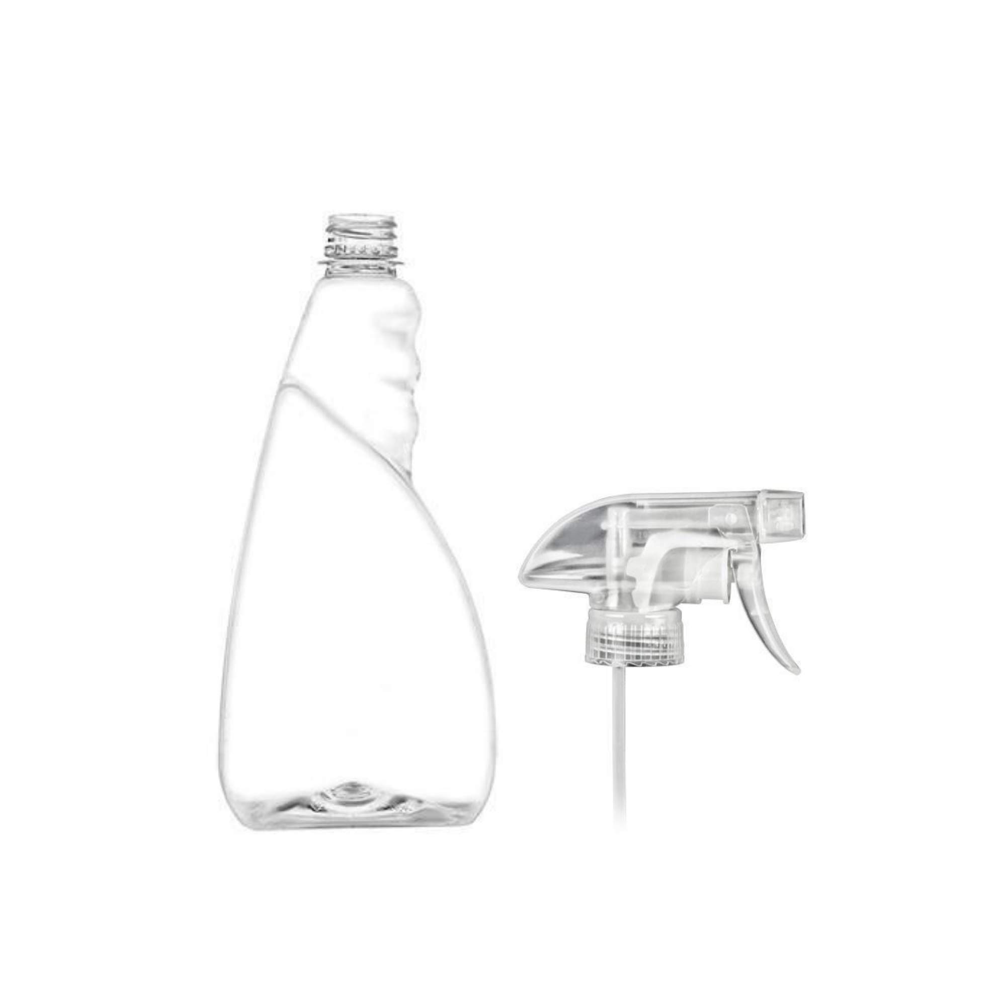 26 OZ. Clear PET Trigger Oblong with A 28/400 Finish and Natural Trigger Sprayer, All-Purpose Spray Bottles Set, Chemical Resistant 168 bottles & 168 trigger sprayers Pack set