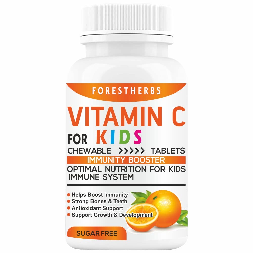 FORESTHERBS Vitamin C immunity Booster For Kids With Zinc supplements, Citrus Bioflavonoids, Superfoods, Amla, Acerola Cherry, Acai Berry, & Ginger Powder Extract - 60 No Sugar chewable Tablet pack (B0BCKP9NXW) Amazon Price History, Amazon Price Tracker