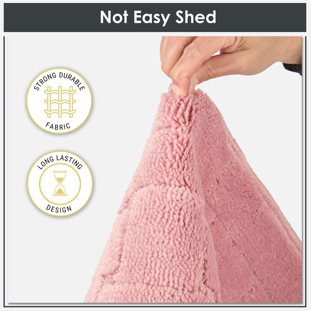 Emma Barclay Tappeto Da Bagno Antiscivolo Soft Touch In Ciniglia, Colore Rosa, 45x75 Cm, Lavabile In Lavatrice