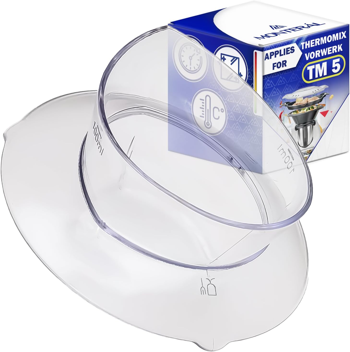 Measuring Cup for Food Processor - for Vorwerk Thermomix TM5 - Warranty 10 Years - MONTERAL