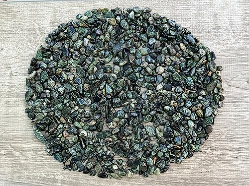 Kambaba Jasper Chips – Natural Mini Kambaba Jasper Stones, Crushed Undrilled Kambaba Jasper, Semi-Tumbled Genuine Kambaba Jasper (1/2 lb)