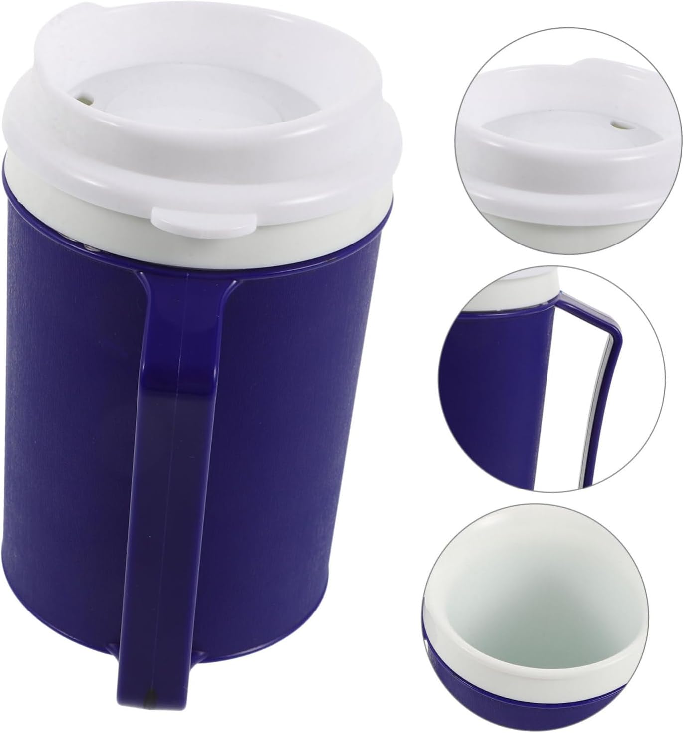 2pcs Spill Drinking Cup for Disabled Patients and Elderly Non-spill Feeding Mug Unique Lid for for Water Soup and Porridge