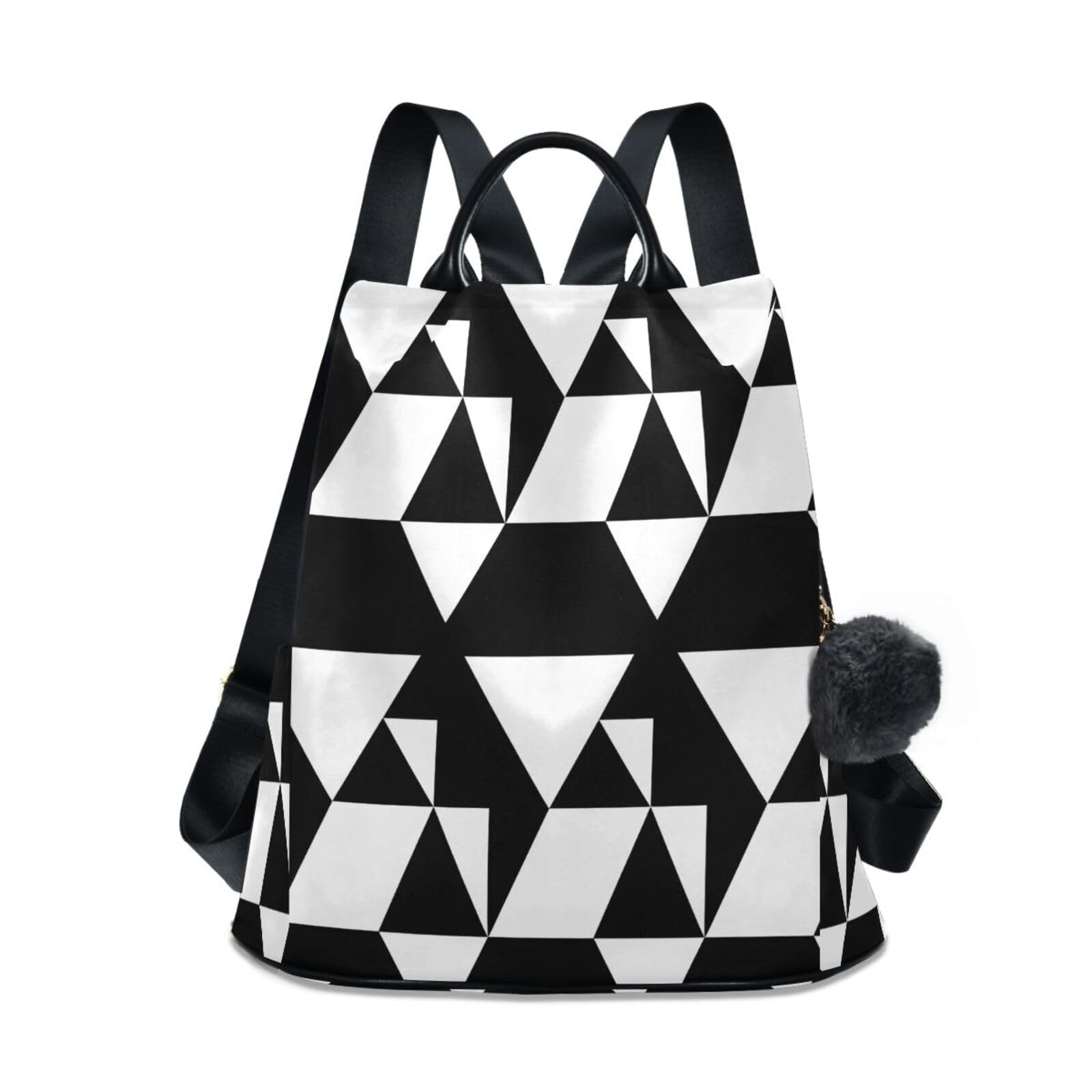 Triangle Background Backpack for Women Anti Theft Large Fashion Travel Shoulder Bag Purse Rucksack Lightweight