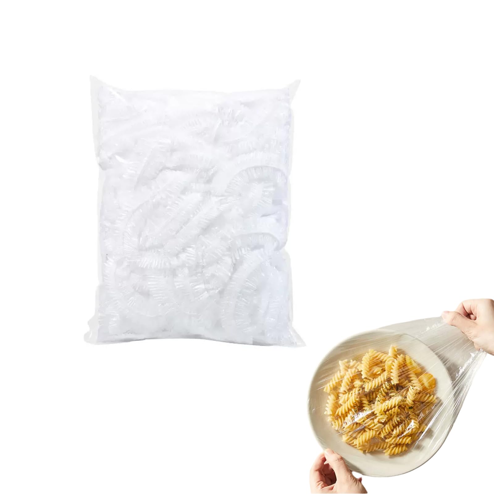 ポリラップ 代わりに 100枚入り 使い切り ラップ 保鲜罩 食品保存 密閉 カバー お皿にかぶせるだけ 時短 キッチン 日用品 透明 使い捨て お手軽 防災 対策 アウトドア にも 大活躍 トレンド ラク家事 アイテム事 アイテム