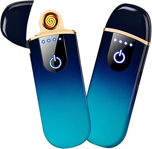 Encendedor electrónico, encendedor inteligente recargable por USB, mini encendedor eléctrico de encendido táctil, resistente al viento, encendedor