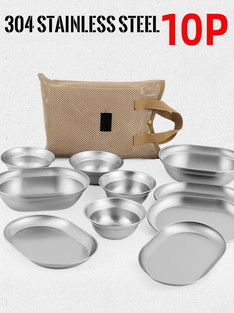 Set Posate per campeggio Acciaio 304 Leggero 10 Set Posate per(6P)