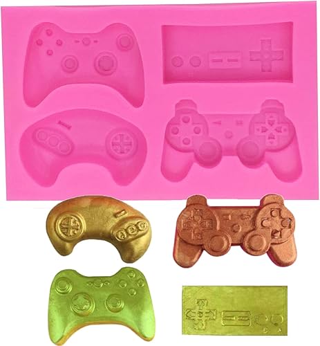 Molde de silicona para control de juegos molde de silicona de grado alimenticio para jabón de chocolate caramelo pastel controlador de juego molde