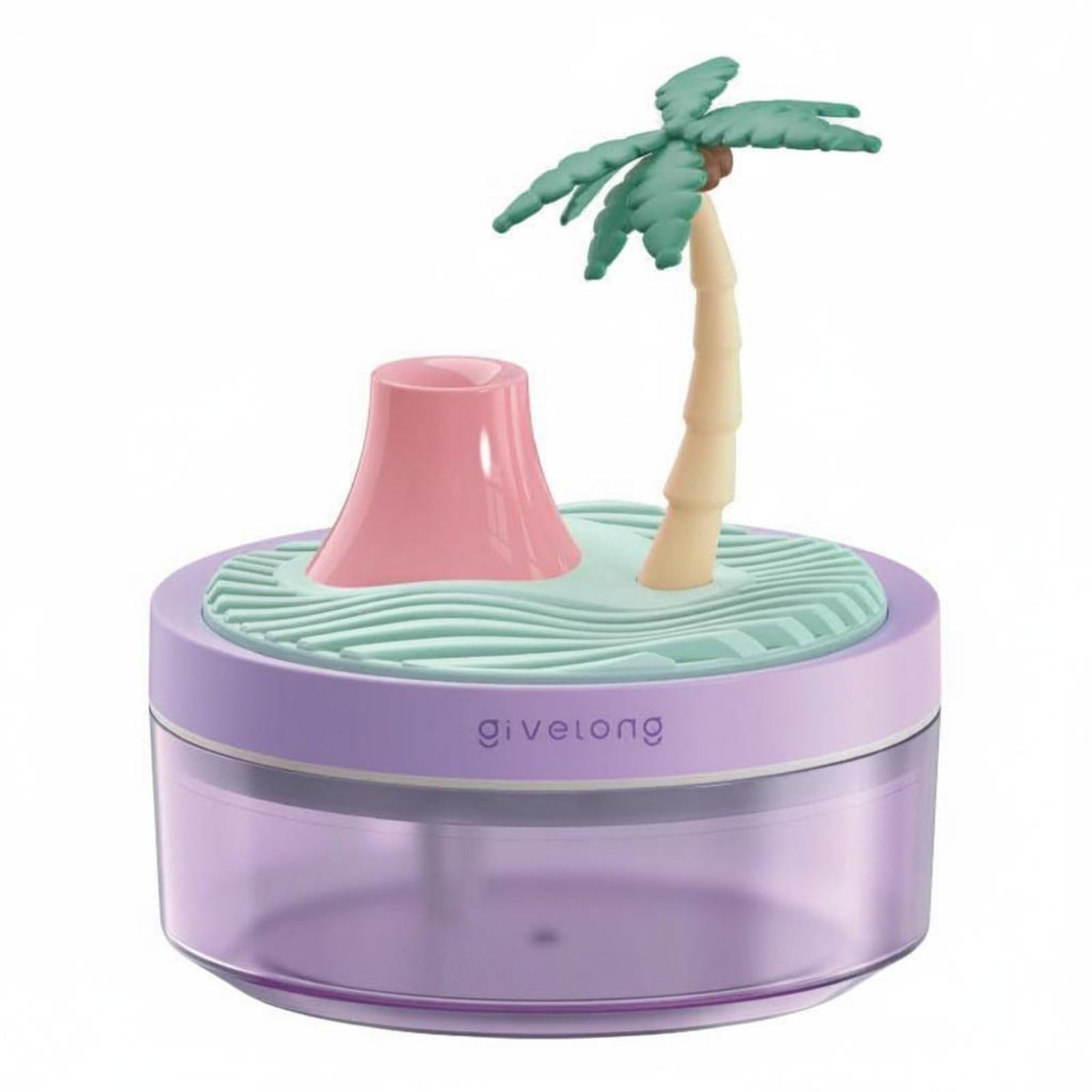Quiet Mini Desktop Humidifier Intermittent Spray Desktop Humidifier Type-C Auto Shut-Shut Down for Office, Bedroom, Dormitory, Gl602 Coconut-image-7