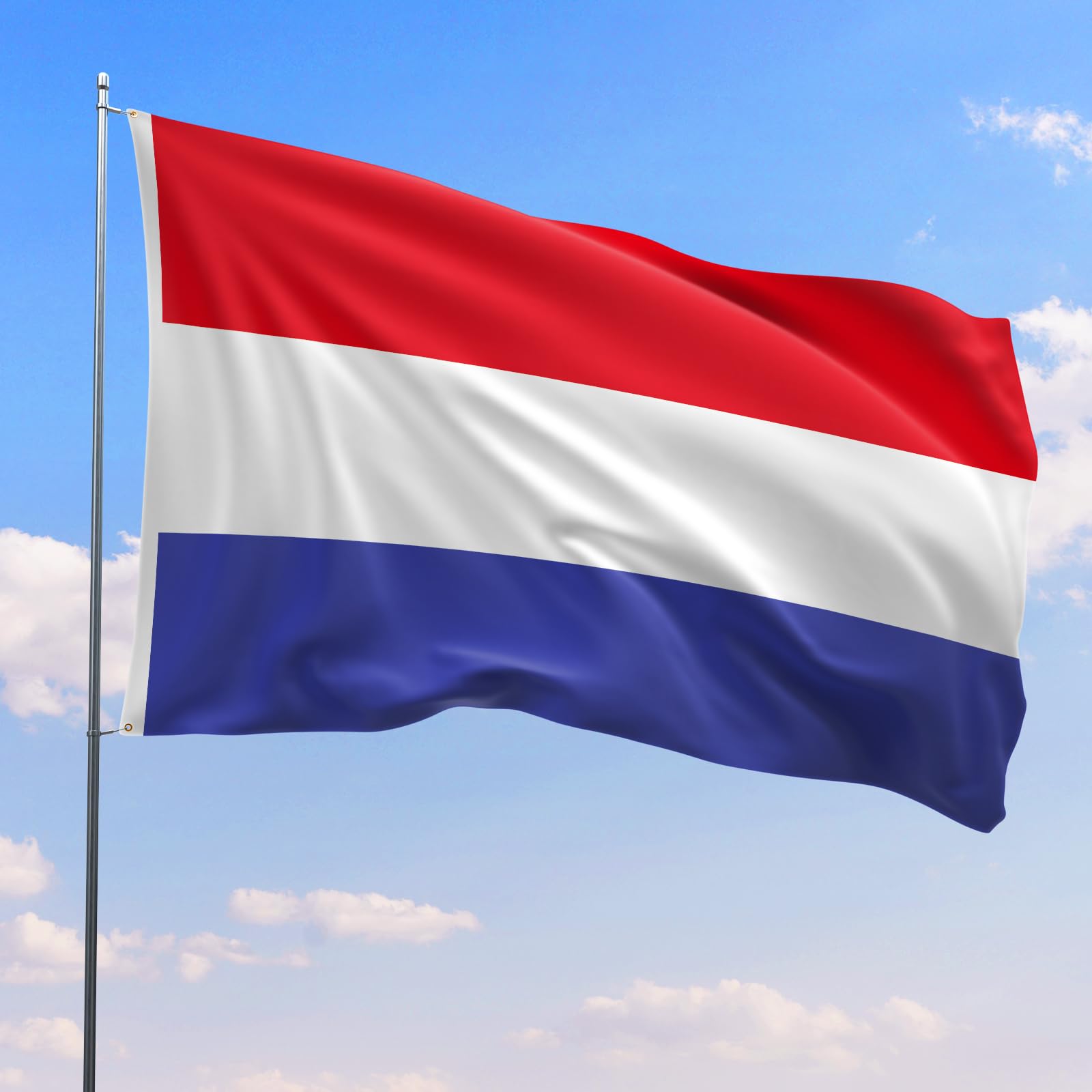 PartyYaa Netherlands Flag, 5ft x 3ft Nederland Flag for Party Decoration Single Side with 2 Brass Eyelets, Waterproof - Image 4