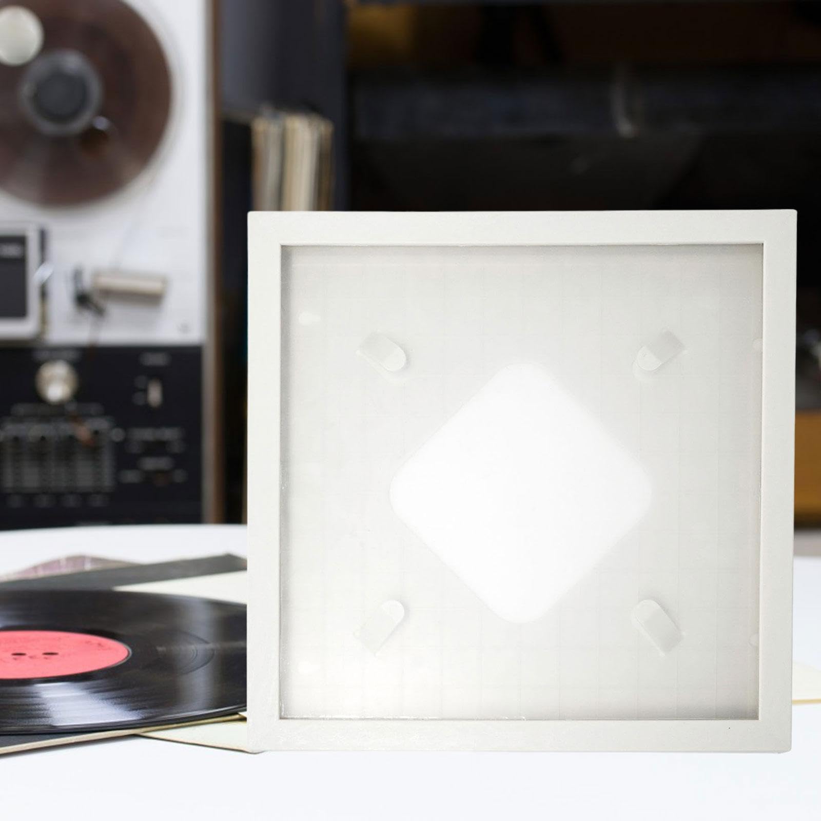 Telaio in Vinile per Esposizione di copertine di Album a Parete, Bianco