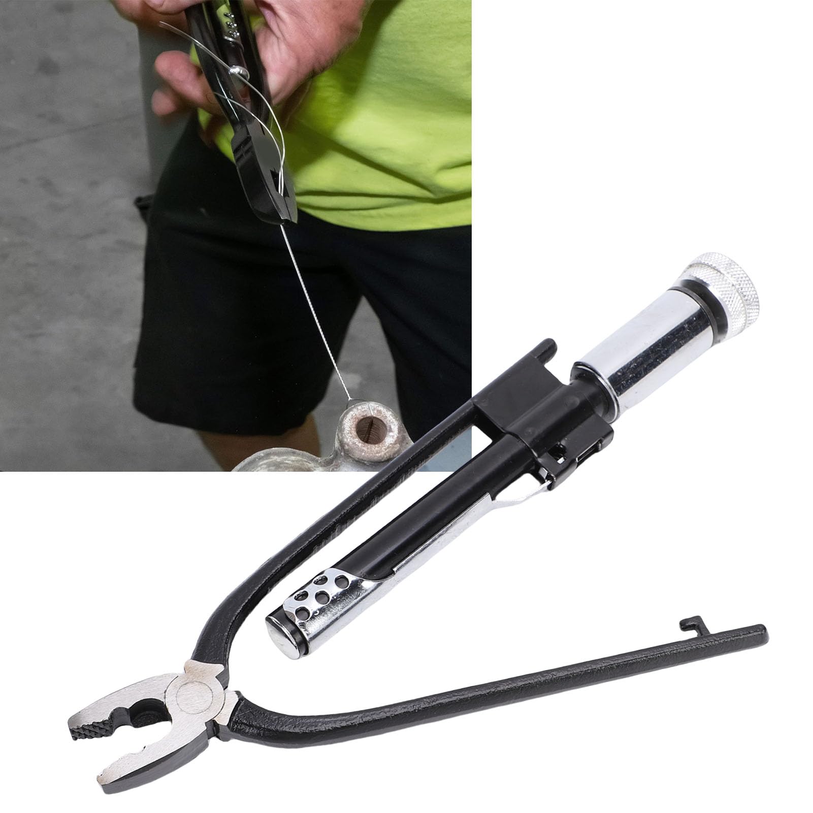 Pinze Cavo Sicurezza, Twister Reversibile da 9 Pollici e Attrezzo per Legatura, Utensile per Fili Metallici in Riparazioni Auto da Corsa, Moto, Aeromobili e Officina
