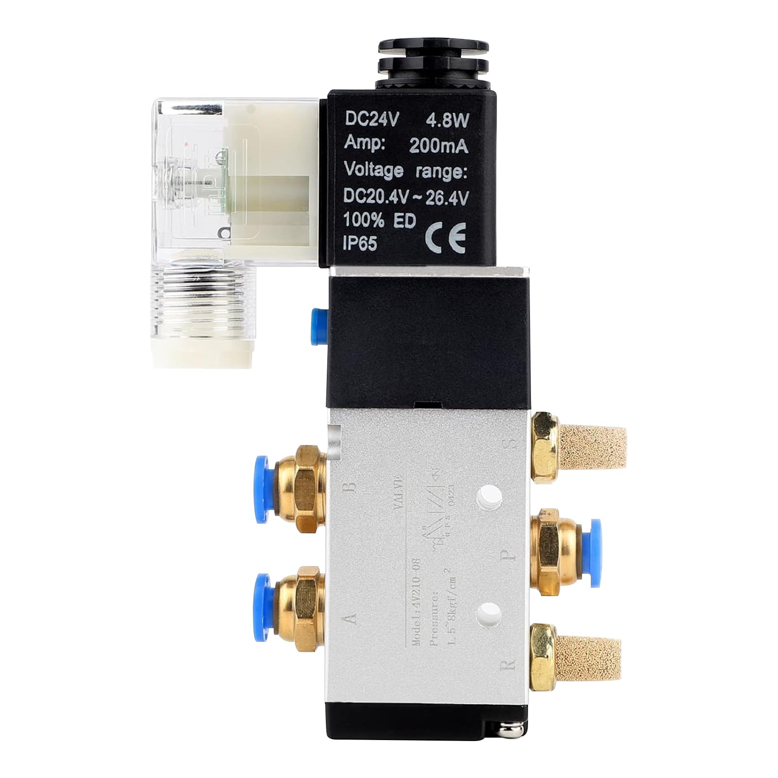 1. 2V 24V 220V. Pneumatische Elektromagnetventil 2 Position 2 Port normal geschlossen Luftmagnetventil 6mm 8mm Schlauchanschluss Anschluss (Color : 10mm 10mm Barb, Specification : DC 12V