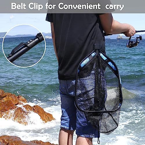 image for PLUSINNO 2Pack Floating Fishing Net for Steelhead, Salmon, Fly, Kayak,