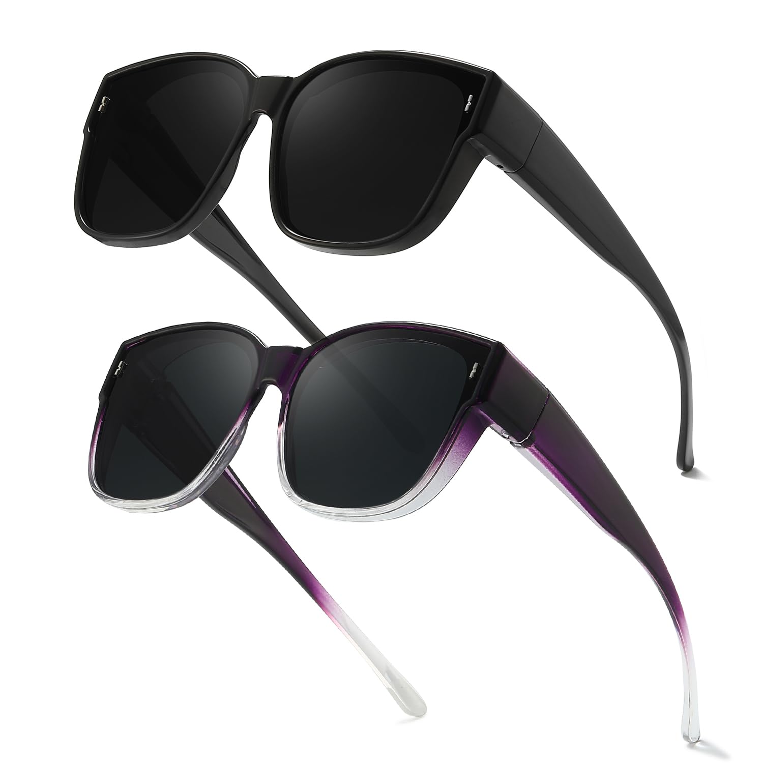 Myiaur Oversized Fit Over Sunglasses for Women, Trendy Wear Over Glasses, Polarized UV400 Protection Sunglasses for Driving