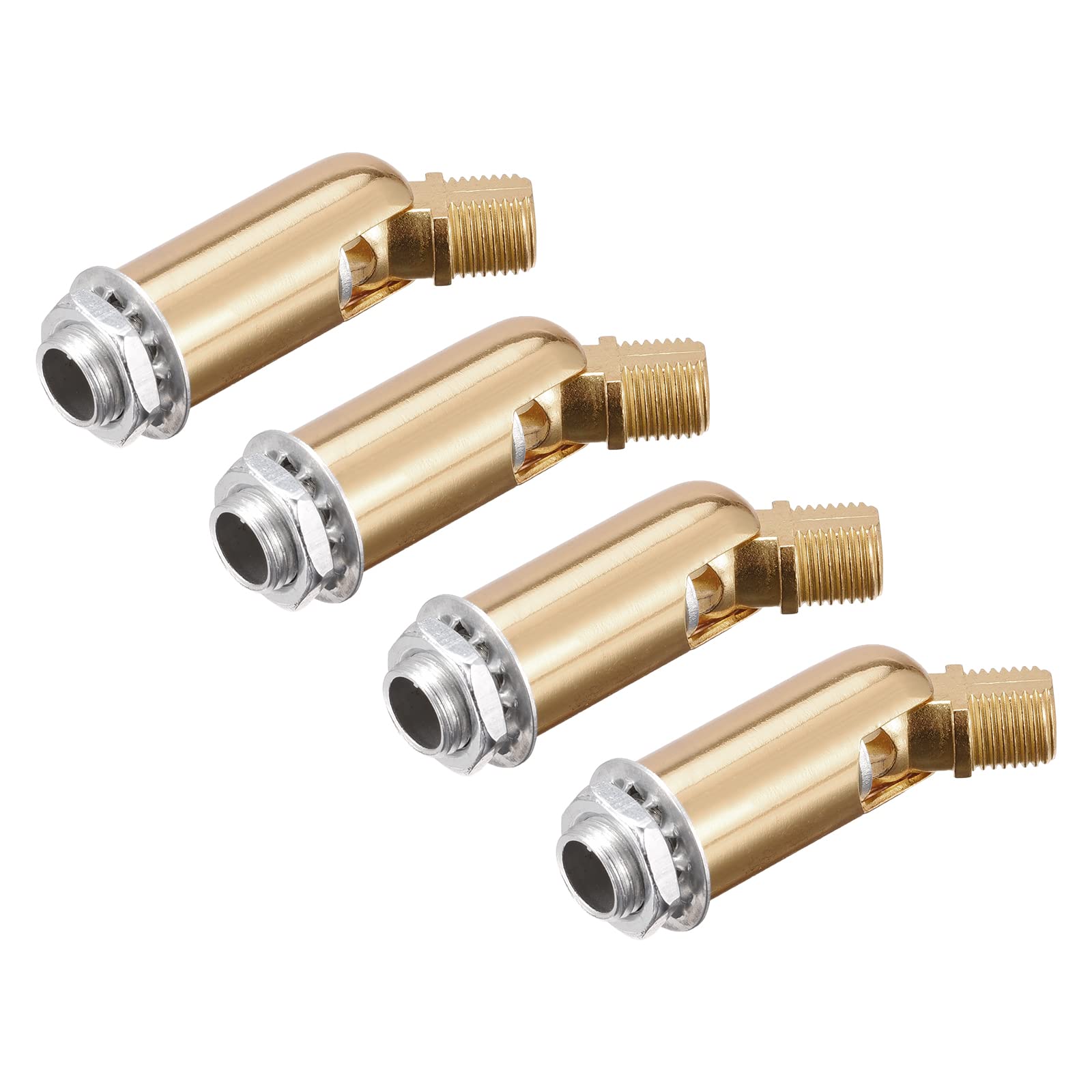 sourcing map Sloped Ceiling Adapter 180 Degree Swivel M10 Thread, for Chandelier Ceiling Pendant Light, Champagne Gold Pack of 4