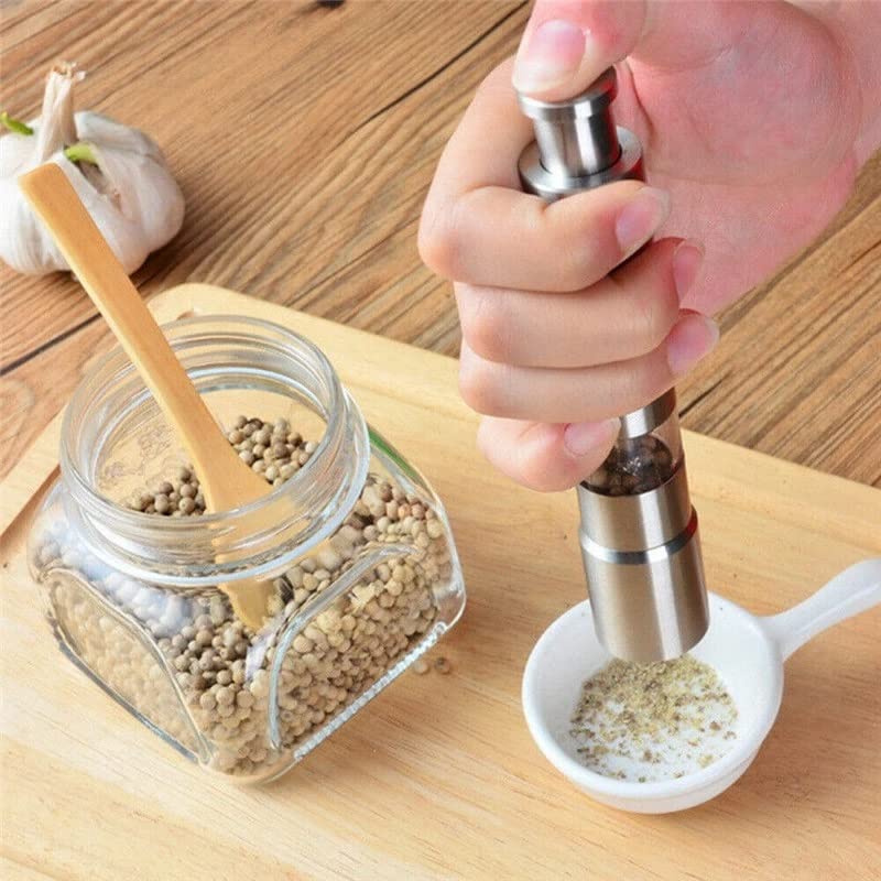Moulin de cuisine à poussoir pour assaisonner d'une seule main - 4