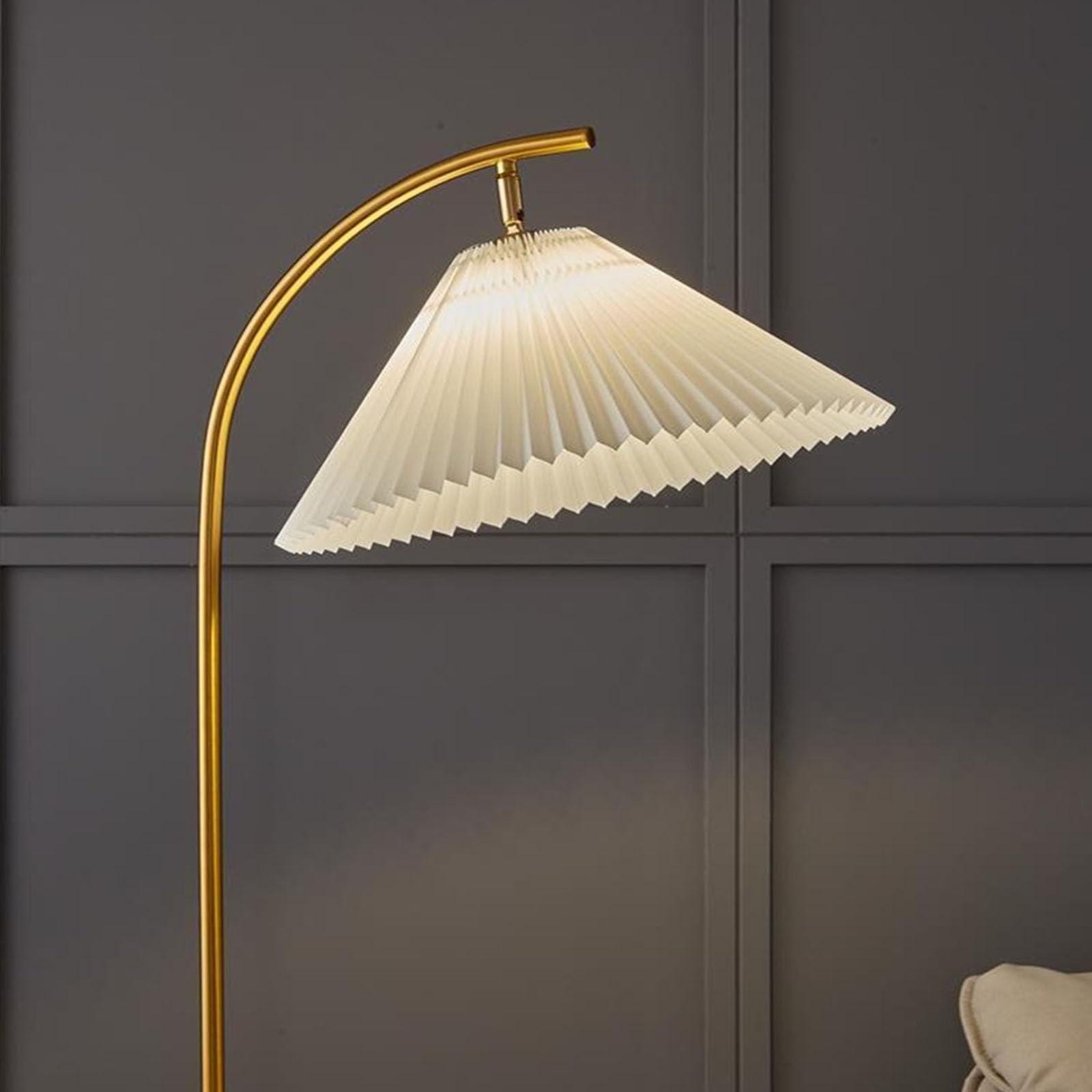 lampa podłogowa Kwadratowa szafka nocna LED Smart z bezprzewodową stacją ładującą i portem ładowania USB, nowoczesny mały stolik nocny z 2 drewnianymi szufladami do sypialni do salonu(Brown)