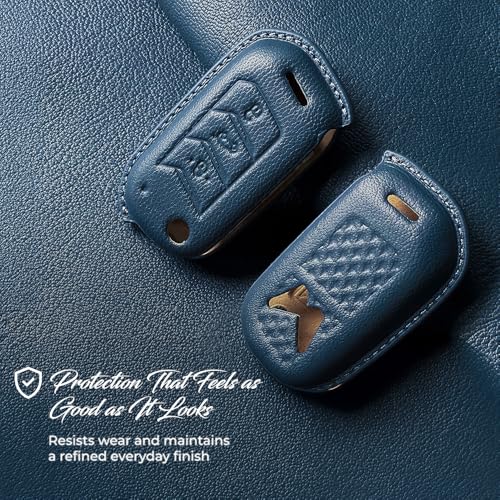 Image of keyzone royal leather key cover for Mahindra Thar Roxx, Thar, Bolero, Scorpio, XUV700, XUV400, XUV3x0, XUV300, TUV300, Marazzo