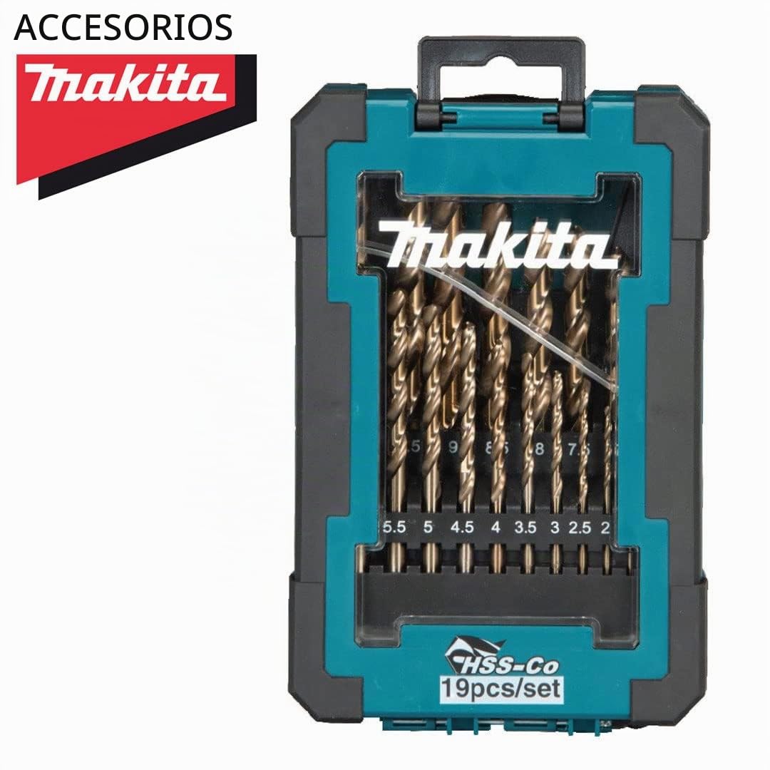 JUEGO BROCAS METAL HSS-CO (19PCS) marca Makita