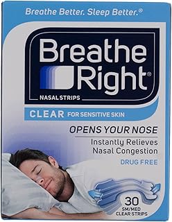 Breathe Right Nasal Strips, Small/Medium, Clear (Clear - 90 Count)