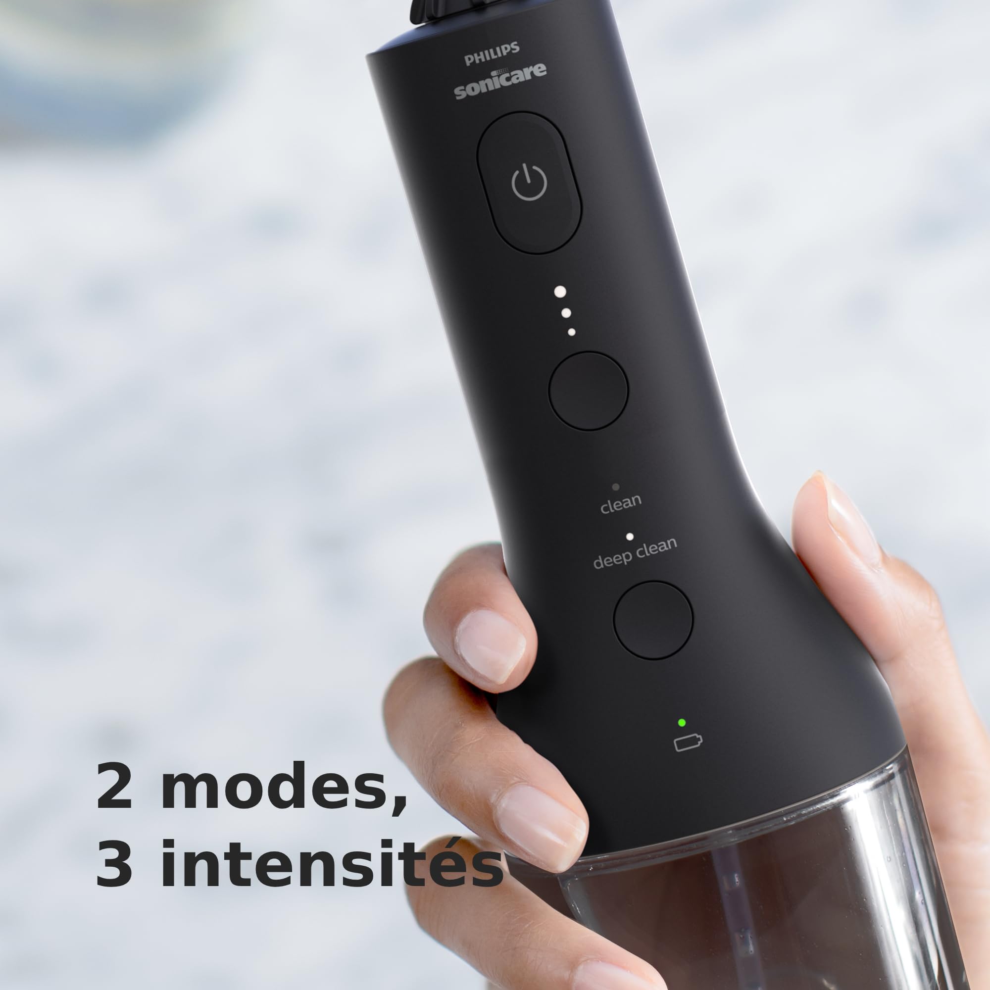 Philips Sonicare Jet dentaire sans fil Power Flosser 3000 et brosse à dents électrique DiamondClean 9000 - Nettoie les dents et les gencives et élimine la plaque dentaire, noir (modèle HX3886/43)