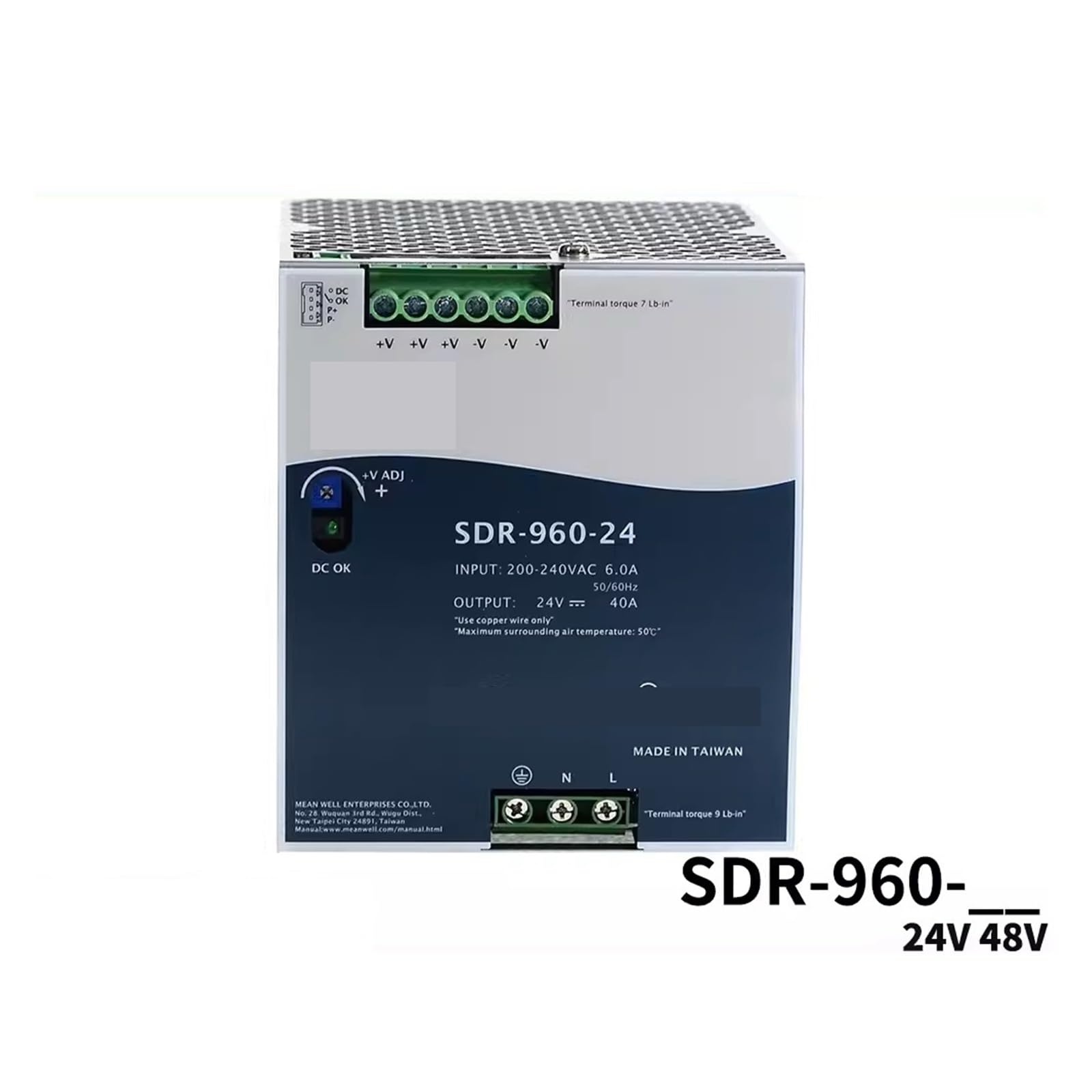 SDR-960-48 960W 48V20A SDR-960 960W Single Output Industrial DIN