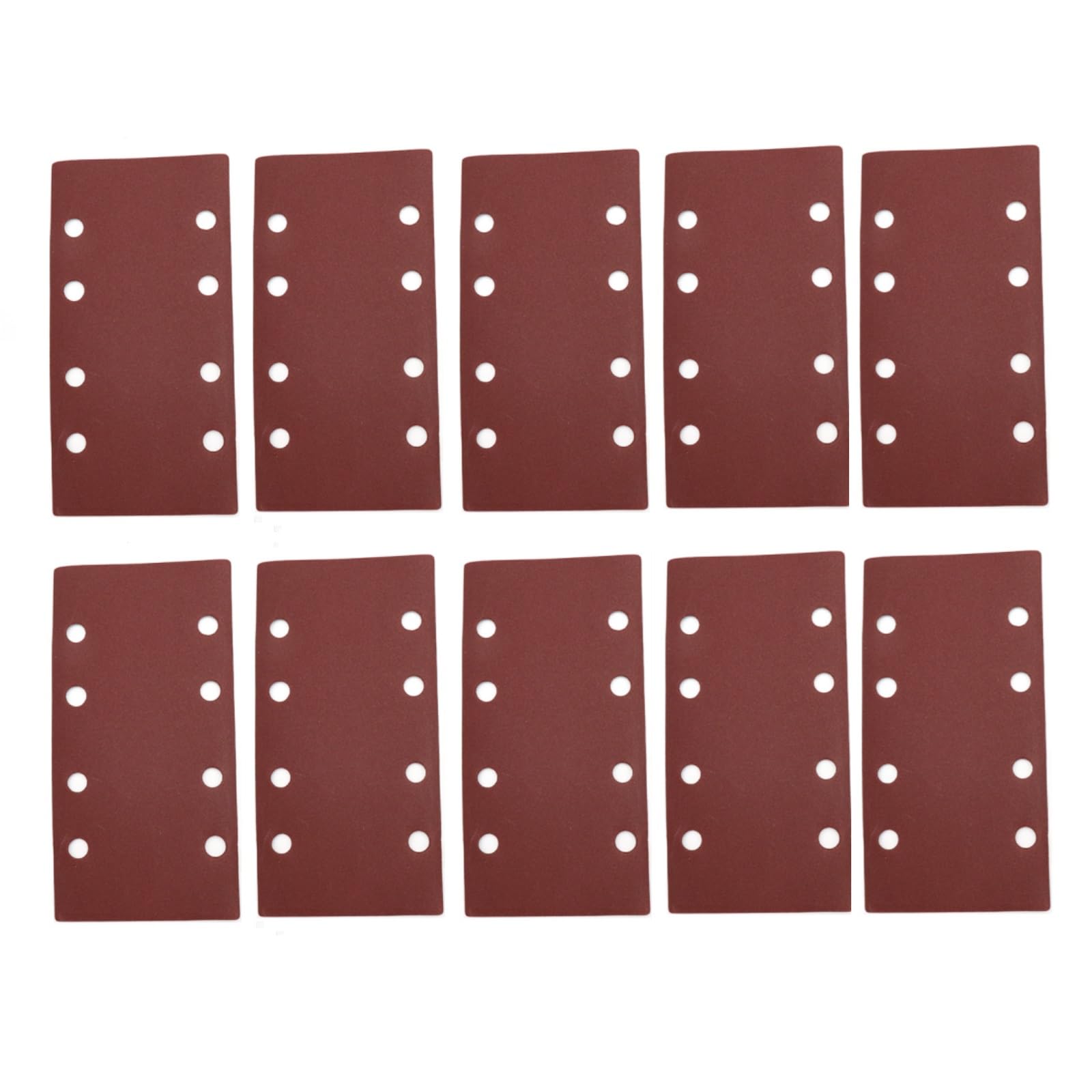 MACHSWON 120 Grit Sanding Sheet Sander Sandpaper Hook and Loop Pads 8 Hole 10pcs for 1/3 sander
