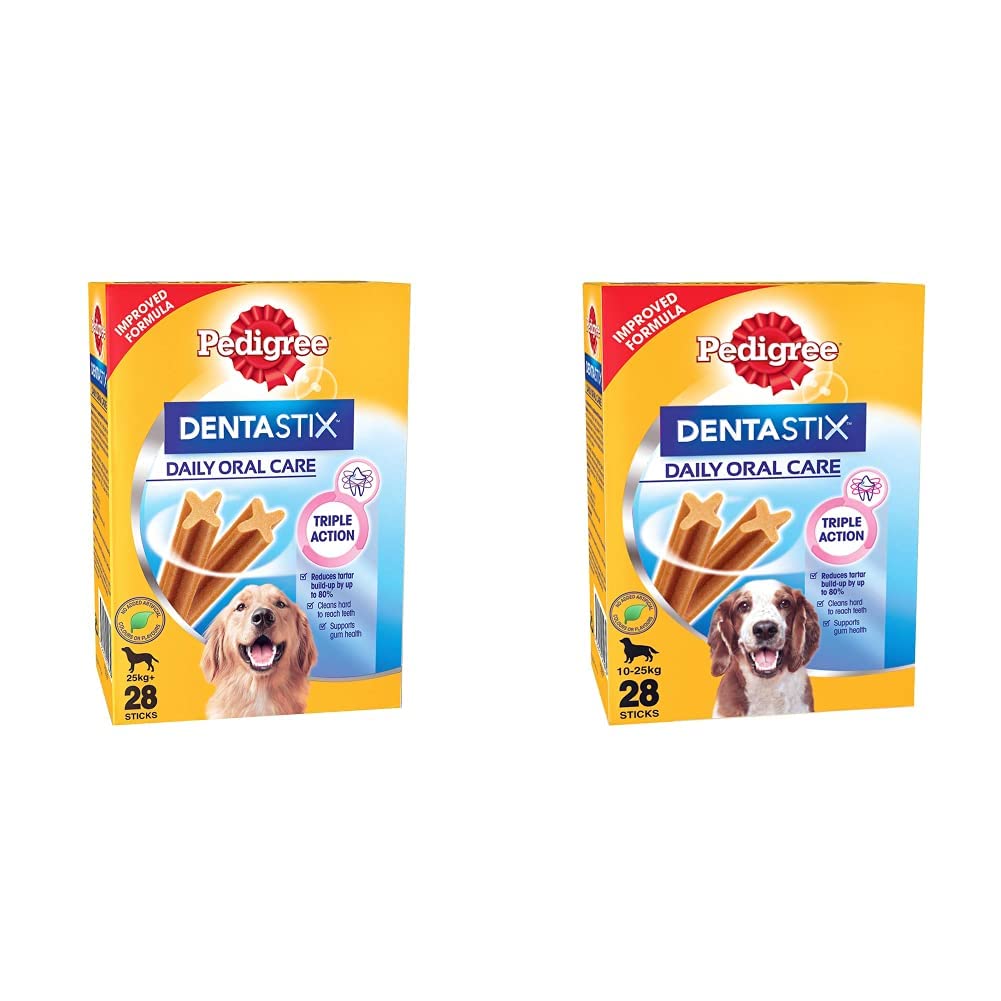Pedigree Dentastix Large Breed (25 kg+) Oral Care Dog Treat (Chew Sticks) (28 Sticks) 1.08kg and Dentastix Medium Breed (10-25 kg) Oral Care Dog Treat (Chew Sticks) (28 Sticks) 720g (B08GMTSL1P) Amazon Price History, Amazon Price Tracker