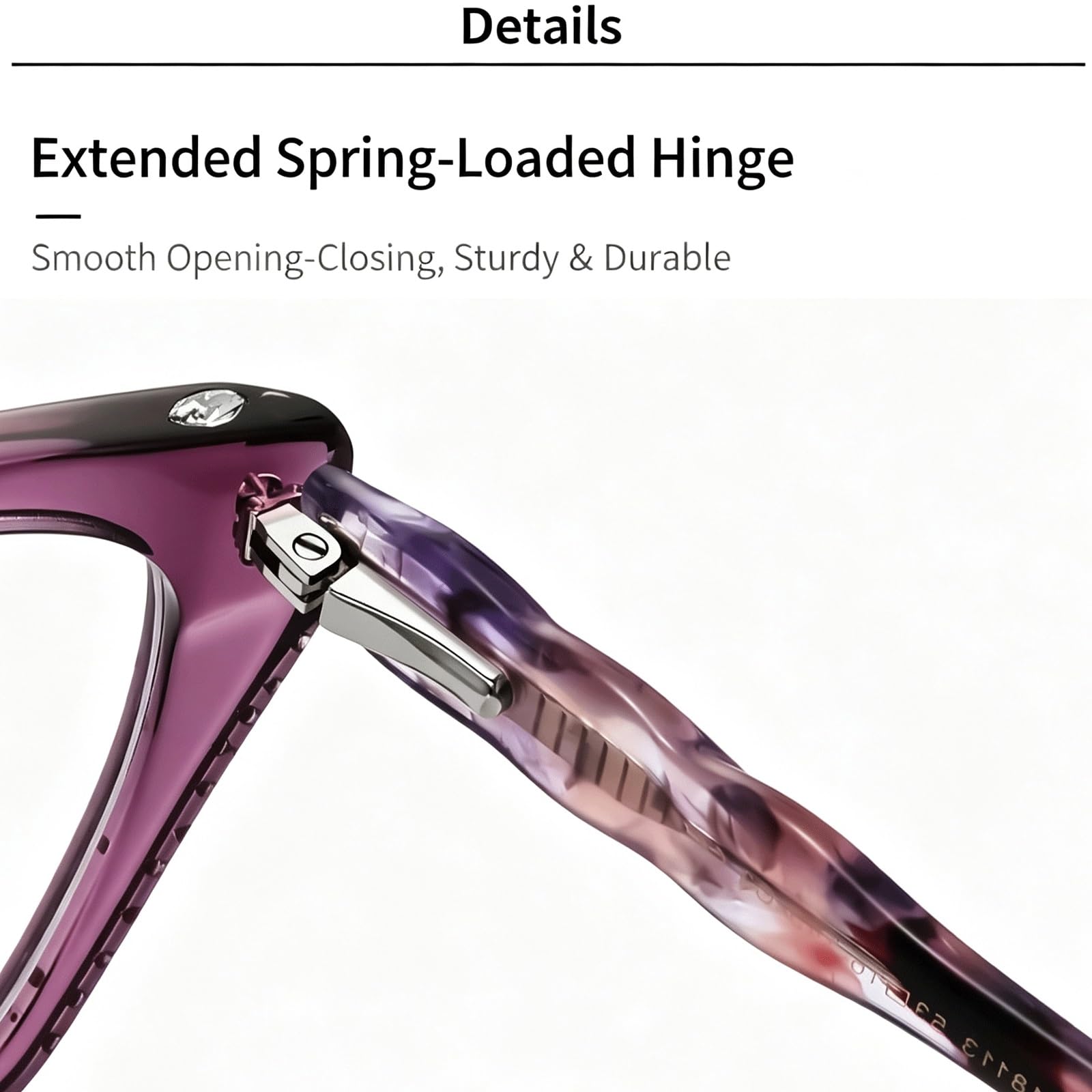 Montature for Occhiali Occhiali da Vista con Luce Blu | Occhiali da lettura in acetato Aste intrecciate Comfort Naselli Moda poligonale(C2 Leopard)