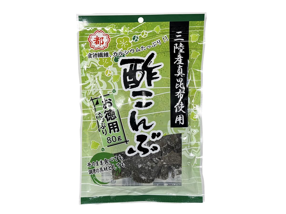 Amazon | 中野物産 酢こんぶ （お徳用） 80g パック 国産 昆布使用