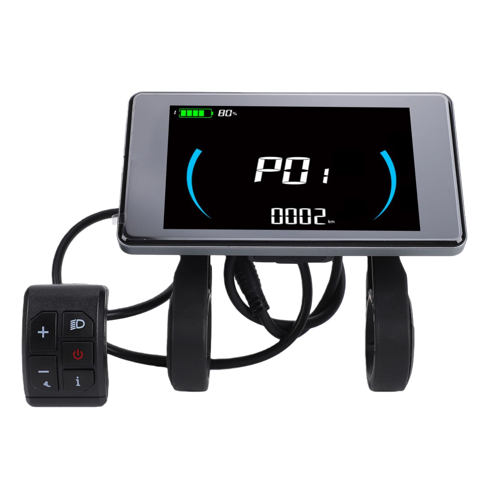 Generic Display LCD per Bici Elettrica Pannello di Controllo Sicuro della Scheda NFC per il Monitoraggio in Tempo Reale della velocità e del Livello della Batteria per Ciclisti e Pendolari Materiale