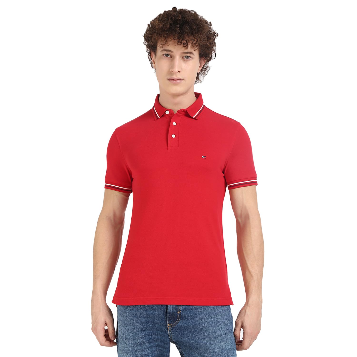 tommy hilfiger Men's Cotton Solid Slim Fit T-Shirt-picture-34