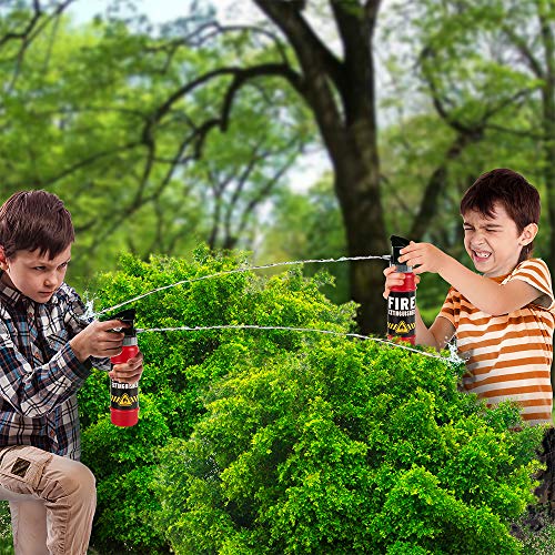 ArtCreativity Fire Extinguisher Squirter Toy - Pack of 2 - 9 Inch Water Extinguisher with Realistic Design - Fun Outdoor Summer Toy for Boys and Girls - Great Fireman Toy for Kids, Novelty Gag Gift