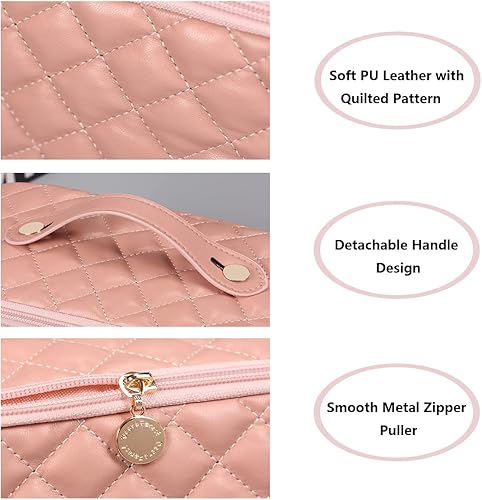 Miniatura 6 de chinatera Bolsa de viaje cosmética de gran capacidad bolsa de maquillaje de piel sintética para el cuidado de la piel organizador de artículos de