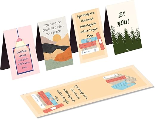 Rays Of Ink Peace Quotes Magnetic Bookmarks/Magnetic Page Markers/Magnetic Page Clips with Positive Affirmations. Ideal Gift for Students, Adults and Bookworms