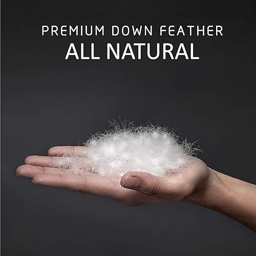 Miniatura 8 de KASENTEX Edredón de plumón tamaño King  Inserto de edredón para todas las estaciones  Funda 100 algodón  Relleno de plumón de ganso y plumas  Blanco