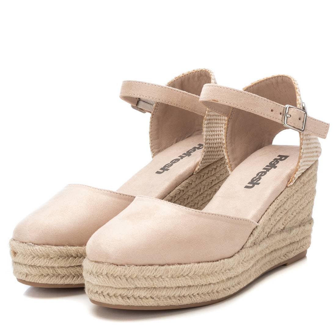 REFRESH Alpargata con cuña Beige