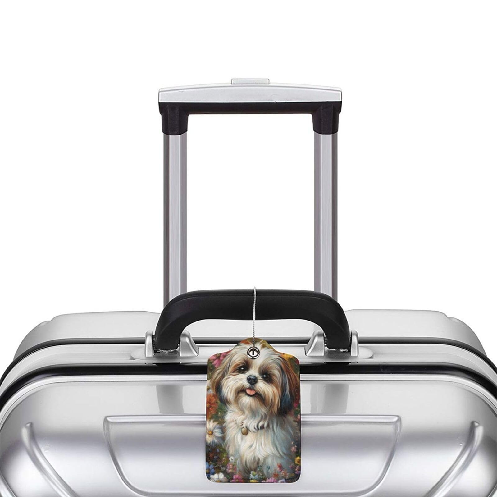 Amazon.com: Shih Tzu Dog Luggage Tag for Suitcase 2 Pack Leather
