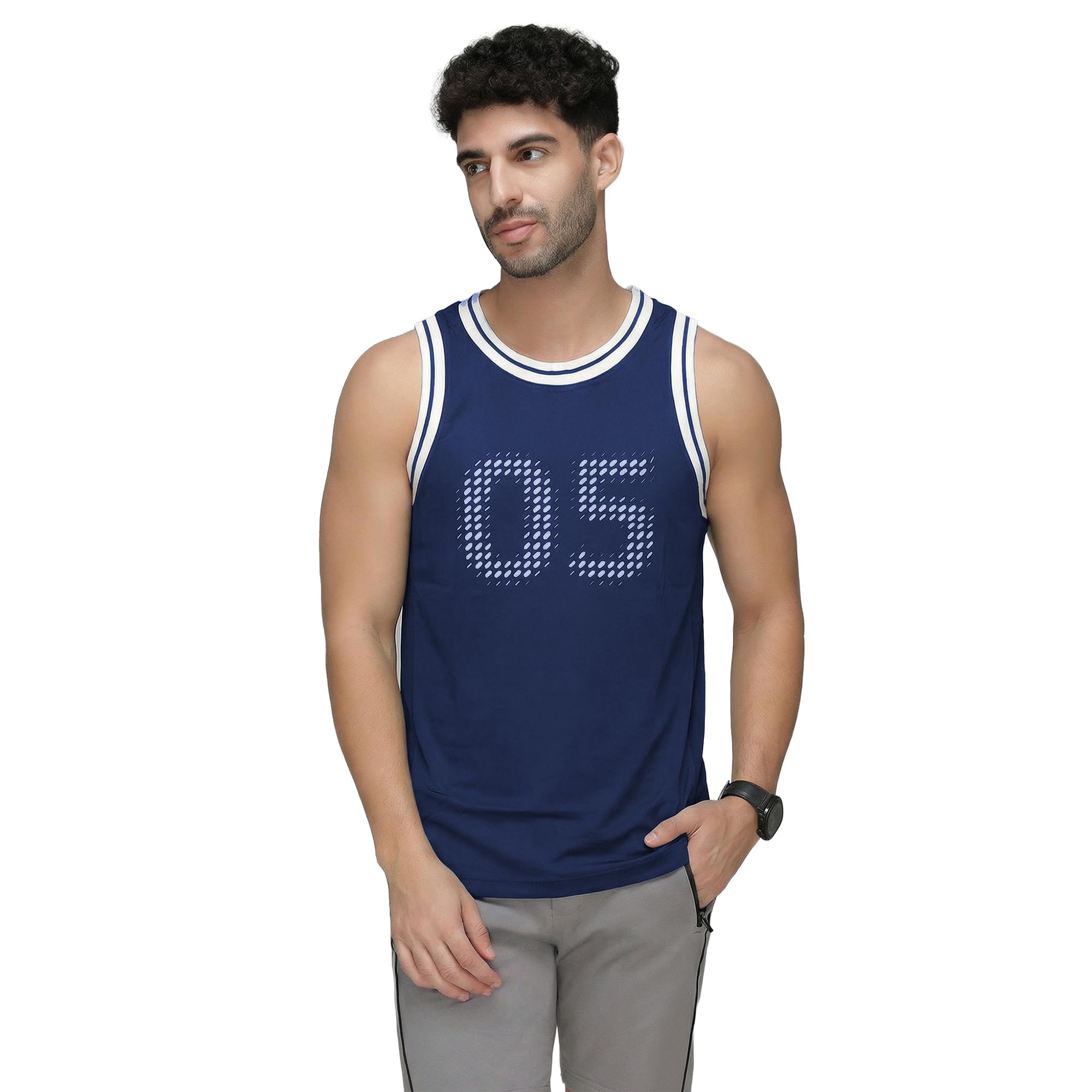 sporto Men's InstaCool Basketball Muscle Vest Anti Odour and Moisture Wicking-picture-26