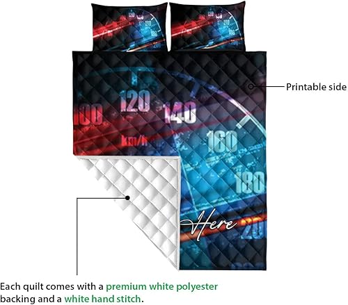 Miniatura 3 de OhaPrints Juego de ropa de cama y fundas de almohada con nombre personalizado de coche de carreras, juego de ropa de cama y funda de almohada, juego