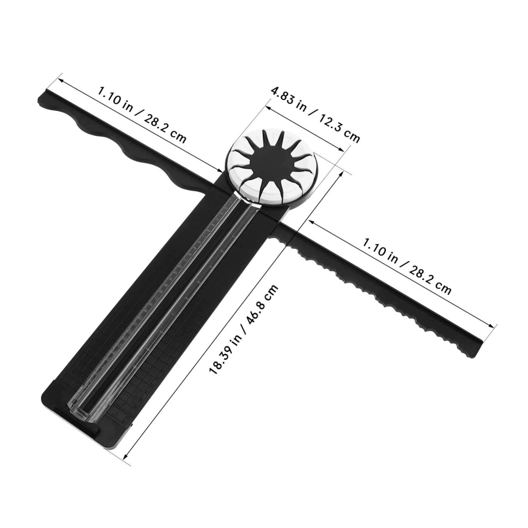 NUOBESTY Cortador de Bordes de Papel, Máquina de Corte de Plástico Negro, Alta Precisión para Fotos y Papel Grueso en Manualidades y Scrapbooking