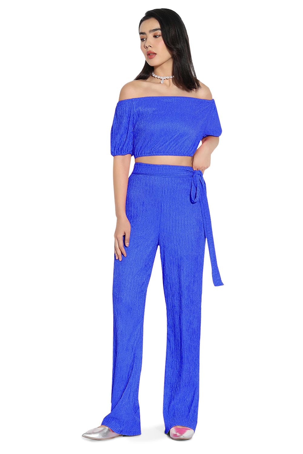 showoffff Edition Women's Blue Solid Co-ords Set -CHN-6388_Blue-P-picture-13